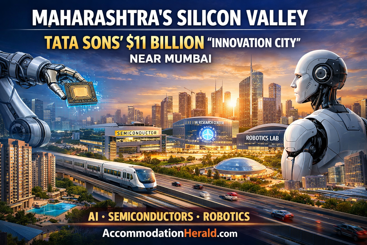 ​Maharashtra’s Silicon Valley: Tata Sons to Anchor $11B “Innovation City” Near Mumbai.